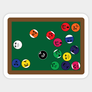 Billiard table game Sticker